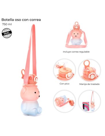 Botellita Oso con correa 750 ML SKORA