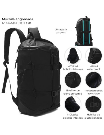 Mochila Porta Notebook  engomada 17