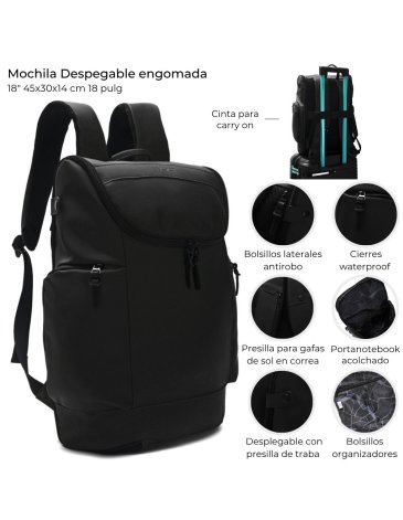 Mochila Porta Notebook  Despegable engomada 18