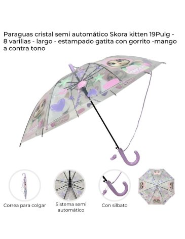 Paraguas semi automatico SKORA