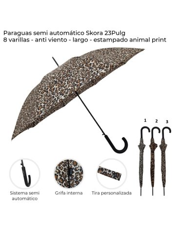 Paraguas semi automatico SKORA
