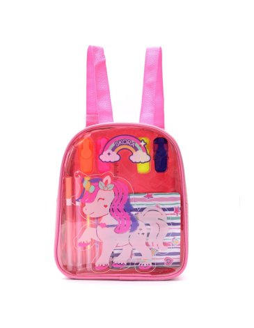 Mochila Infantil con Set de Libreria Unicornio SKORA