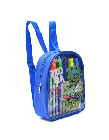 Mochila Infantil con Set de libreria Dino Skater SKORA