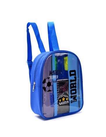Mochila Infantil con Set de libreria Futbol World SKORA