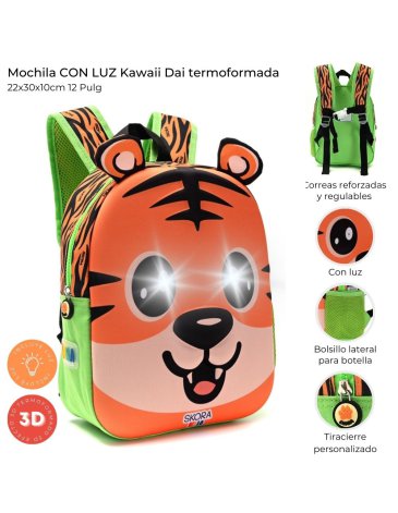 Mochila con luz Kawaii Dai termoformada 12