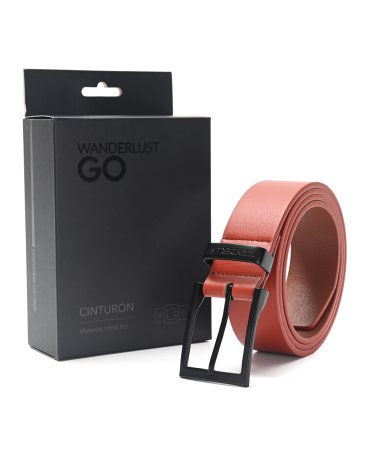 Cinto Hombre con herrajes negros - WANDERLUST