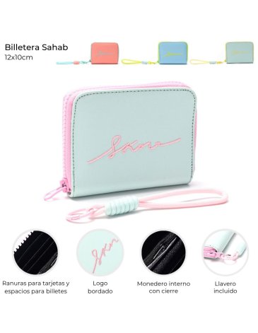 Billetera Sahab con llavero y logo SKORA