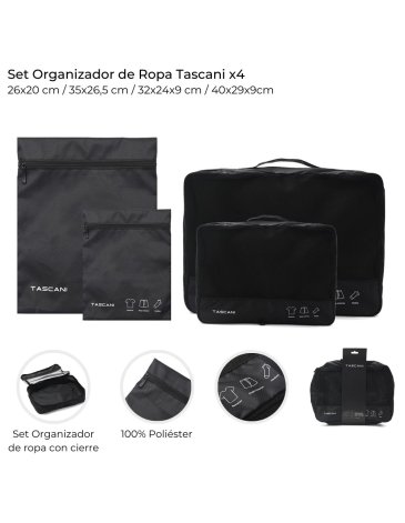Set Organizador de Ropa x 4 u TASCANI