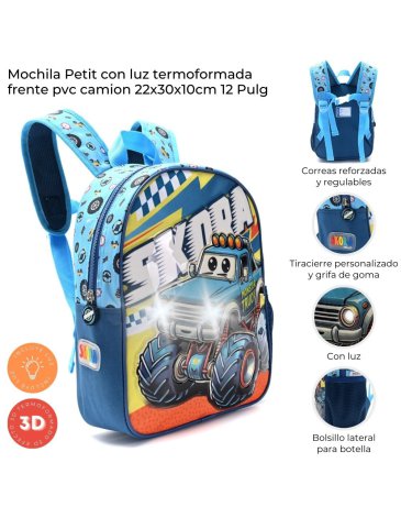 Mochila Infantil Petit  con Luz 12