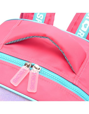 Mochila Think Happy Lettering Lucky Girls con Llavero y mondero 18'' - SKORA