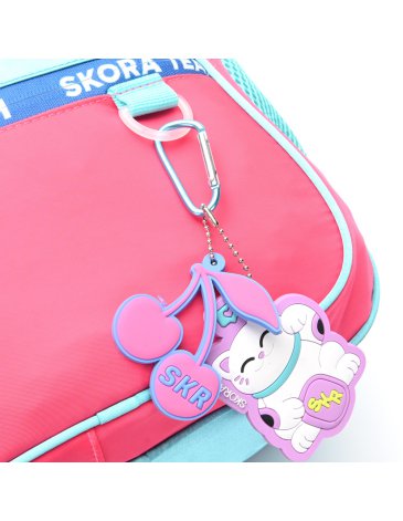 Mochila Think Happy Lettering Lucky Girls con Llavero y mondero 18'' - SKORA