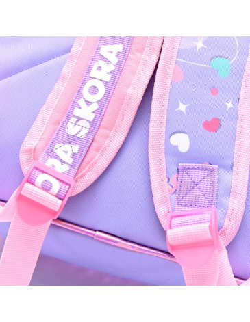 Mochila Think Happy Teen Kawaii Donut con Llavero 18'' - SKORA