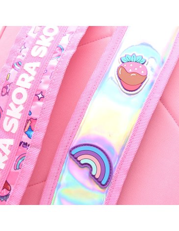 Mochila Think Happy Teen Kawaii Gatito 18'' - SKORA