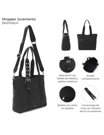 Cartera Shopper juramento PU SKORA