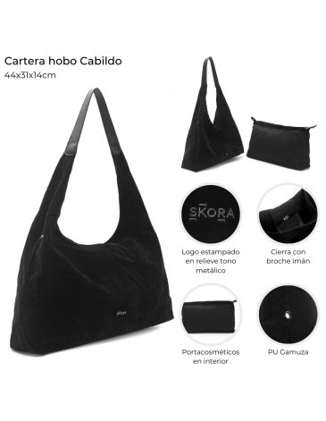 Cartera hobo Cabildo con neceser interior SKORA
