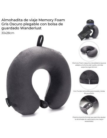Almohadita de viaje plegable Memory Foam WANDERLUST