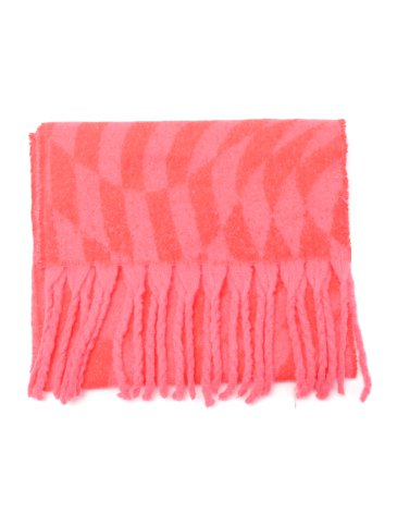 Ruana diseño geometrico con flecos - SKORA