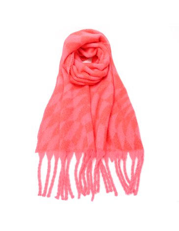 Ruana diseño geometrico con flecos - SKORA