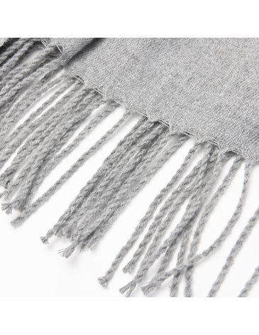 Ruana lisa con flecos - SKORA