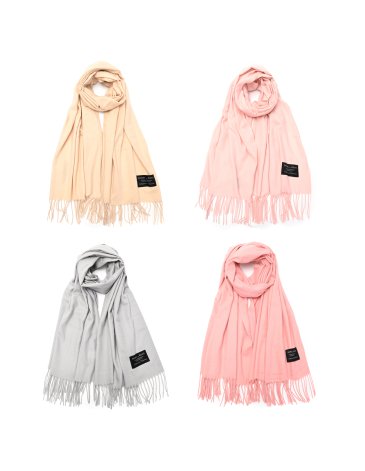 Ruana lisa con flecos - SKORA