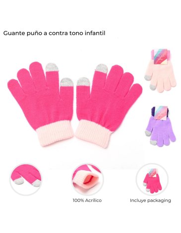 Guante infantil puño a contratono SKORA