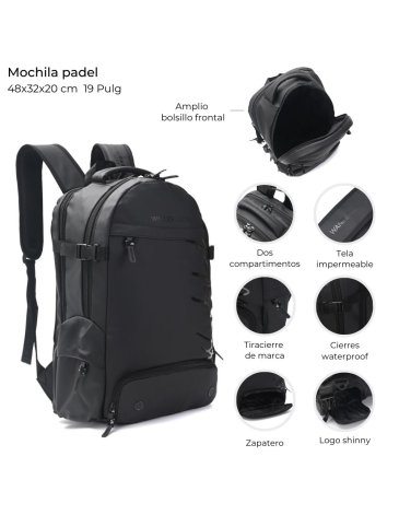 Mochila Padel Doble Compartimiento 19