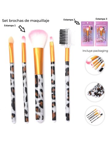 Set brochas de maquillaje x5u SKORA