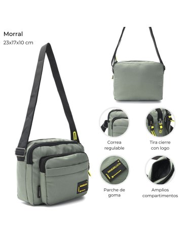 Morral con doble compartimiento WANDERLUST