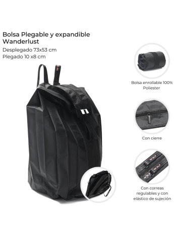 Bolsa Plegable y expandible Wanderlust 73x53cm WANDERLUST