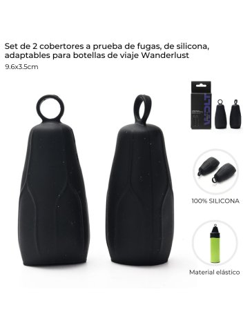 Set de 2 covertores a prueba de fugas.de silicona WANDERLUST