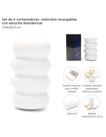 Set de 4 Contenedores recargables con estuche WANDERLUST