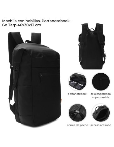 Mochila con hebillas. Portanotebook. Go Tarp  WANDERLUST