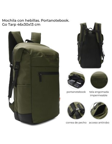 Mochila con hebillas. Portanotebook. Go Tarp  WANDERLUST