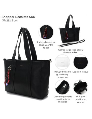 Shopper recoleta con llavero  SKORA