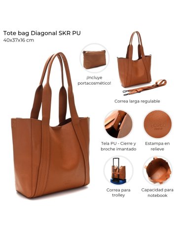 Tote bag Diagonal SKR PU SKORA