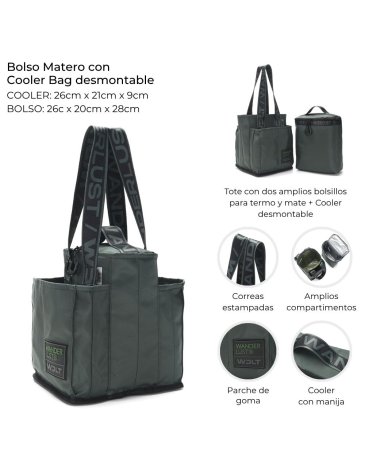 Bolso Matero con Cooler Bag desmontable CONSERVADORA WANDERLUST