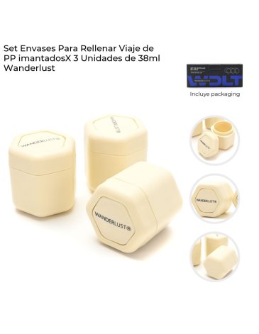 Set Envases Para Rellenar Viaje  WANDERLUST
