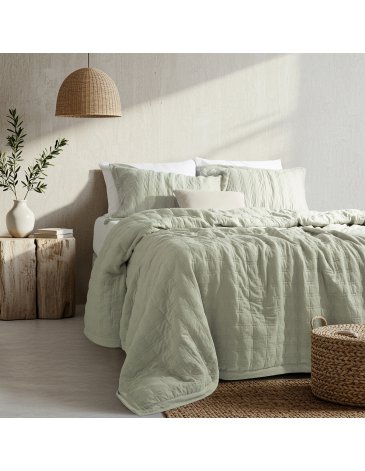 Kit Cover TAYRONA + fundas. Prewashed con matelaseado cosido · King - PALETTE