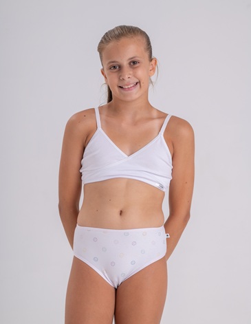 Bombacha juvenil ema algodon y lycra Pack x3 T12/18 DOLCISIMA