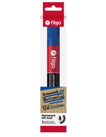 Marcador permanente 051 Redonda / Flow pack 1 azul FILGO