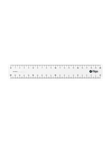 Regla rigida geox 20 cm x 20 unidades FILGO