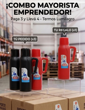 Combo Termo ALFA 1000ML 4x3 LUMILAGRO