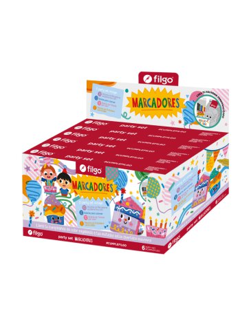 Party Set Marcador Pinto 2210 / 10 estuches de marcadores x 6 unidades FILGO