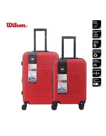 SET VALIJAS ABS ROJO 20