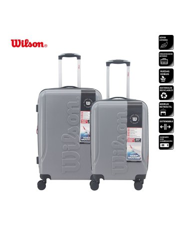 SET VALIJAS ABS GRIS 20