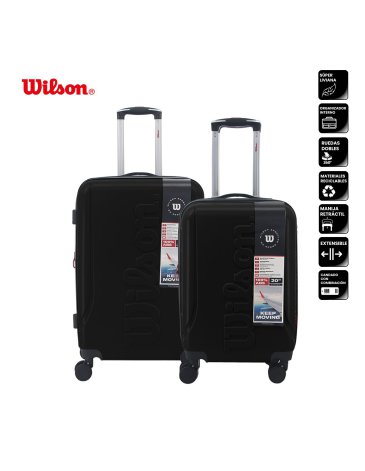 SET VALIJAS ABS NEGRO 20