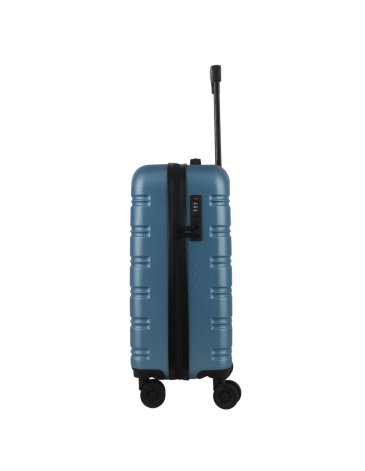 Valija CHECK IN HARD ABS Gris Azulado 20 pulg  4 ruedas dobles manija metalica extensible sin  expansion y cerradura de combinacion 55X35X25 cm x1u    - CHECK IN